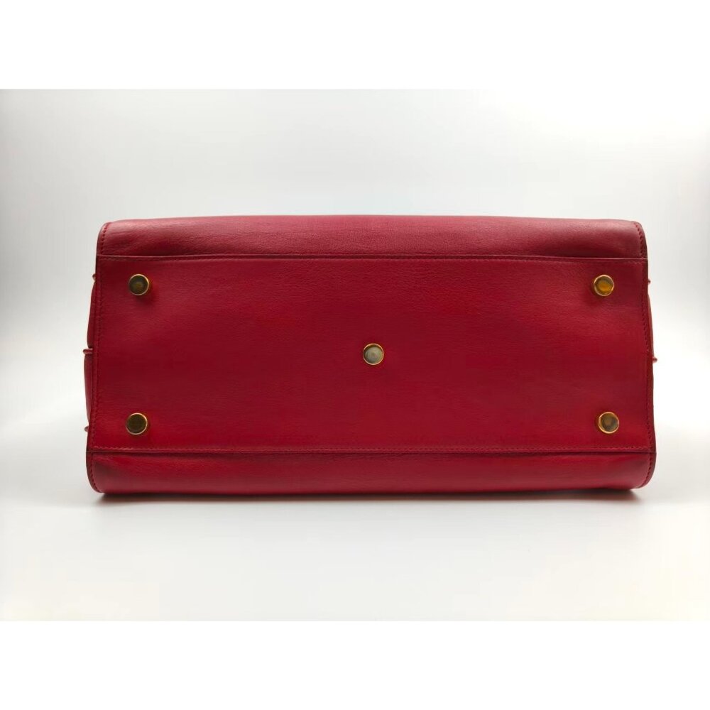 Pre-owned Yves Saint Laurent Calfskin Small Sac de Jour Handbag Red - Picture 5 of 16
